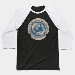 Greek Map and Dolphins Baseball T-Shirt